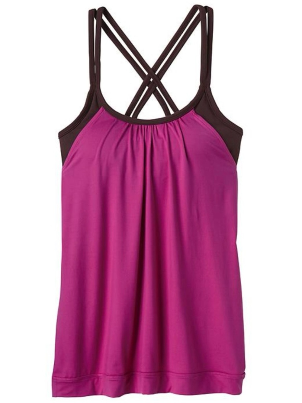 Athleta Women’s Hidden Agenda Berry Brown Athletic Tank Top Sz S